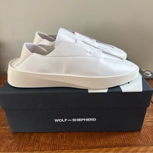 Wolf & Shepherd Cruise Ace White Leather Slip On Shoe Size 39 EU (M 6.5/ W 8 US)
